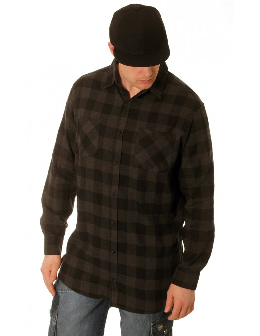Urban Checked Flannell Shirt Black/Charco