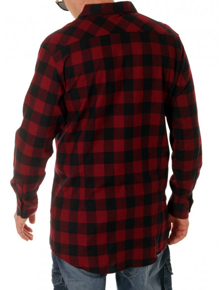 Urban Checked Flannell Shirt Black/Burgundy 54