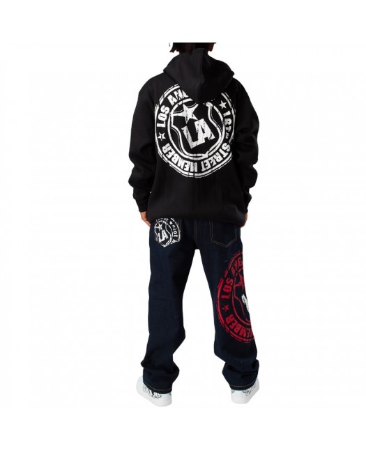 Townz Zip Hoody LA Star Musta