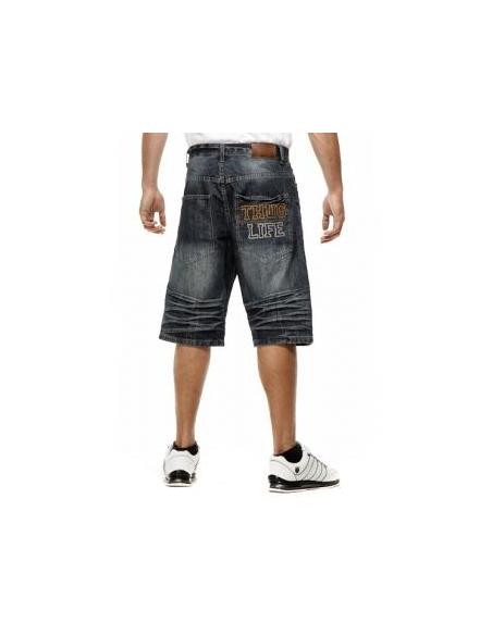 Thug Life Old EnglishDEnim Shorts DarkBlue