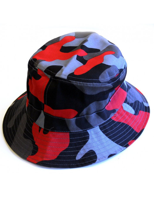 Camo Bucket Hat Black/Red ACCAH1504