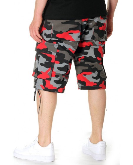 Camo Cargo Shorts BLK/RED ACC-AS1531-11