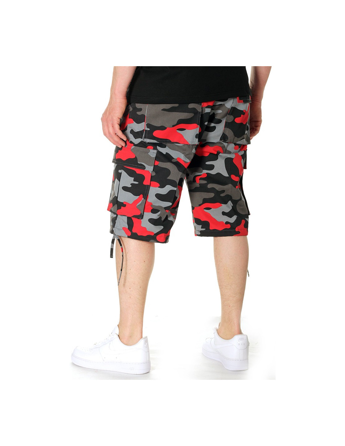 Camo Cargo Shorts BLK/RED ACCAS153111