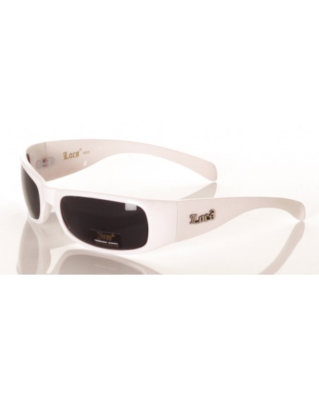 Locs Sunglasses White Straight