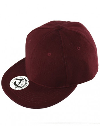 townz Visor Flat Cap dark red