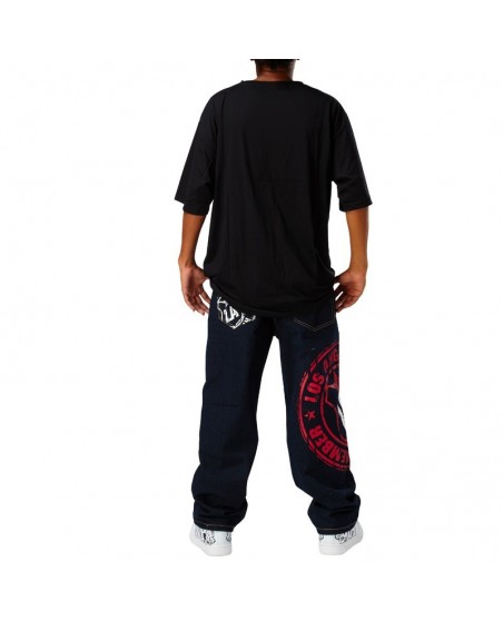 Townz Baggy Jeans LA Star black Punainen