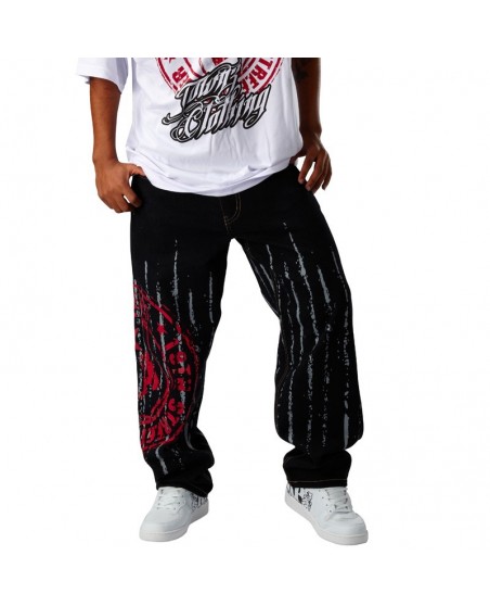 Townz Baggy Jeans LA Star Svart Scar