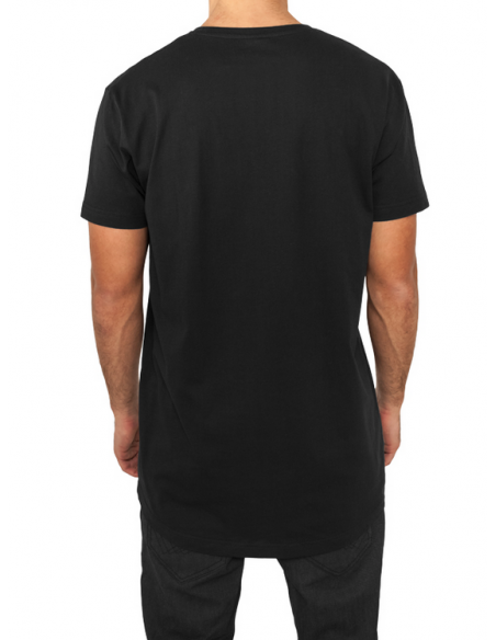 Shaped Long Tee Black