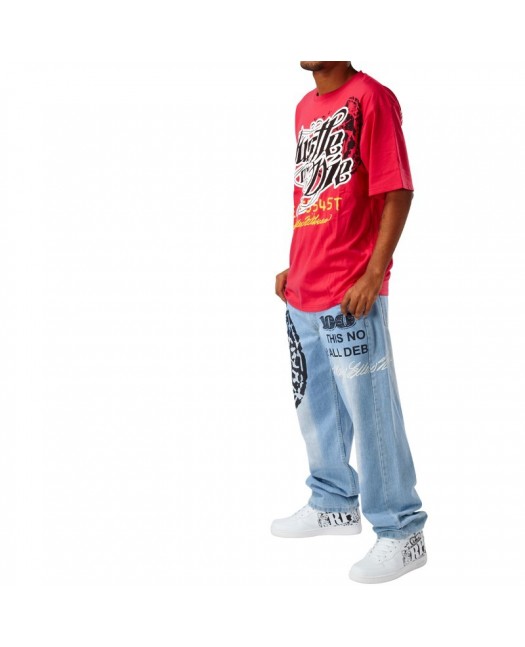 Townz Tee Hustle or die Punainen