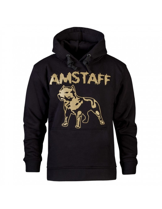 Amstaff Logo Hoodie Black/Gold