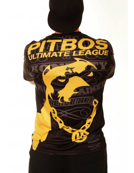 Pitbos Ultimate League Tee/ Black Yellow