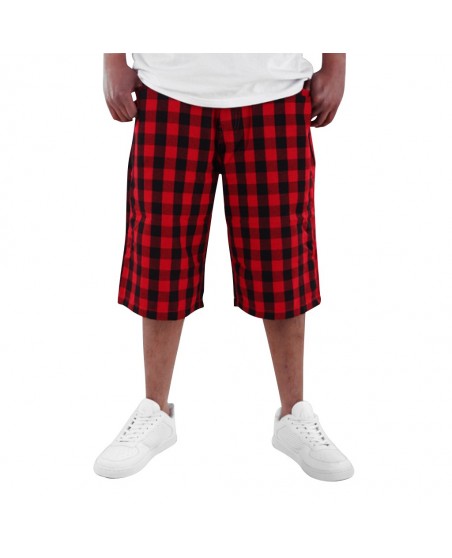 TZ Shortsit Checked Punainen Plaid