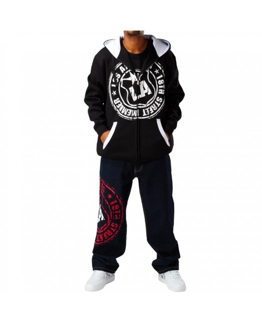 SÆT LA Black, Hoody + T-shirt + Jeans