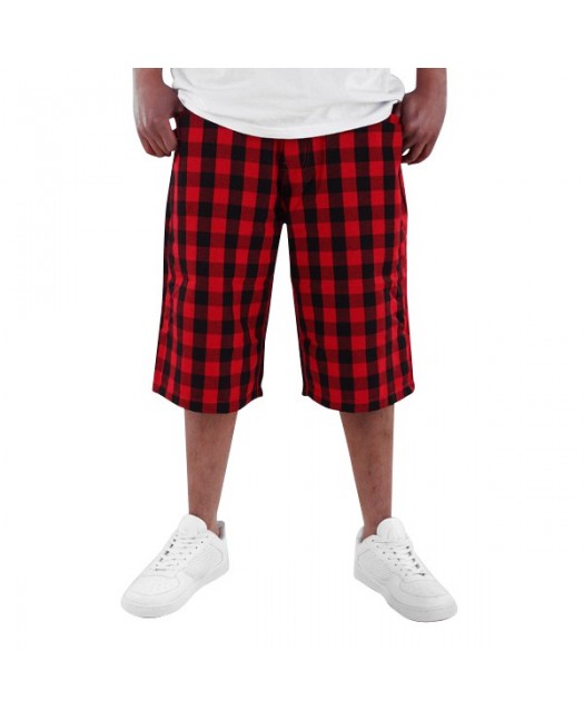 TZ Shortsit Checked Punainen Plaid