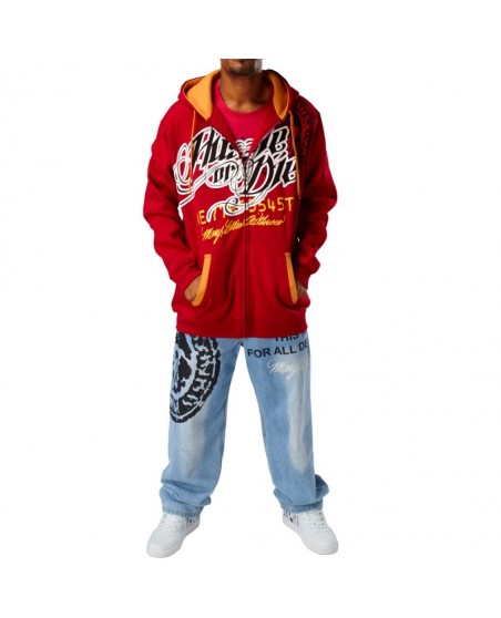 SÆT Hustle Red, Hoody + T-shirt + Jeans