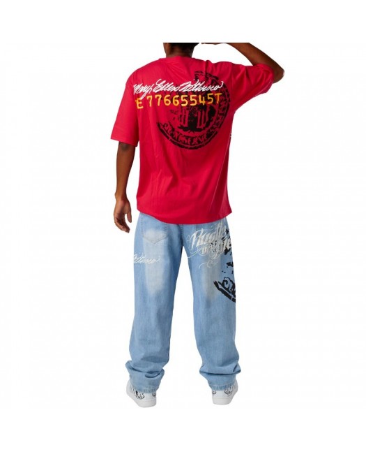 SÆT Hustle Red, Hoody + T-shirt + Jeans