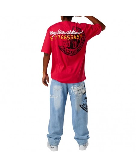 SET Hustle Red, Hoody + T-shirt + Jeans