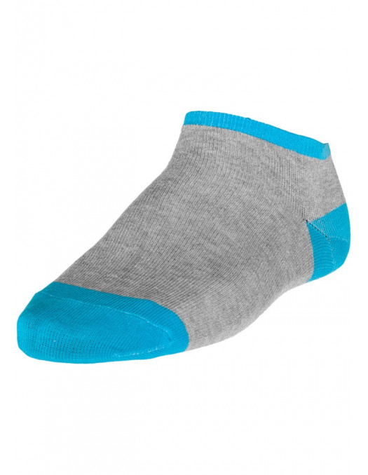 Contrast Sneaker Socks Grey Turquis