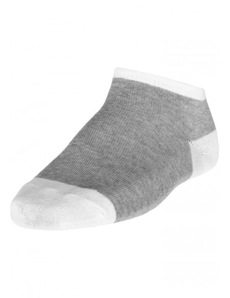 Contrast Sneaker Socks Grey White