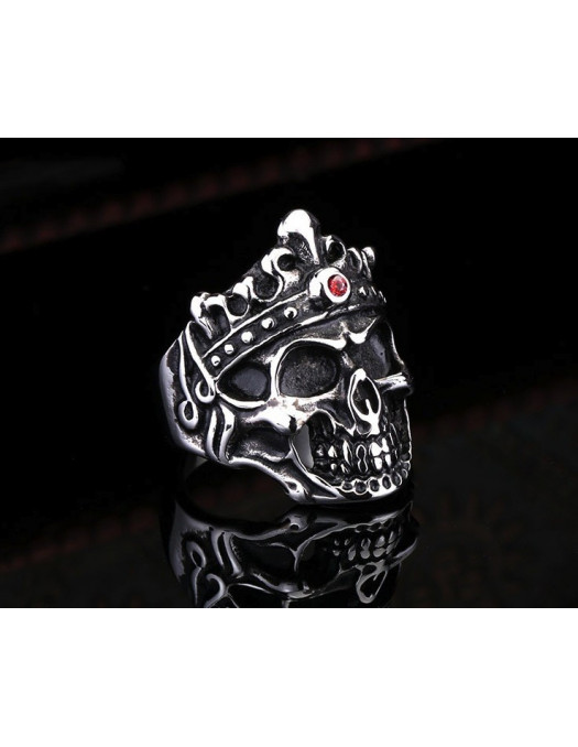 King Skull Ring BRB162 Rings