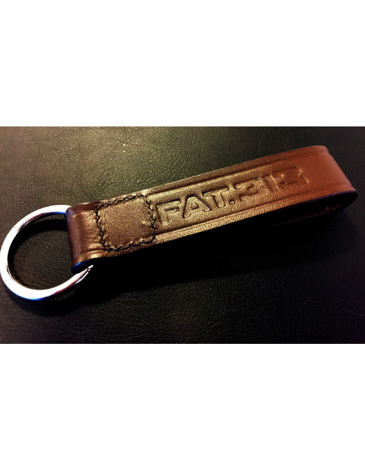 FAT313 Leather Keychain Embossed Logo...