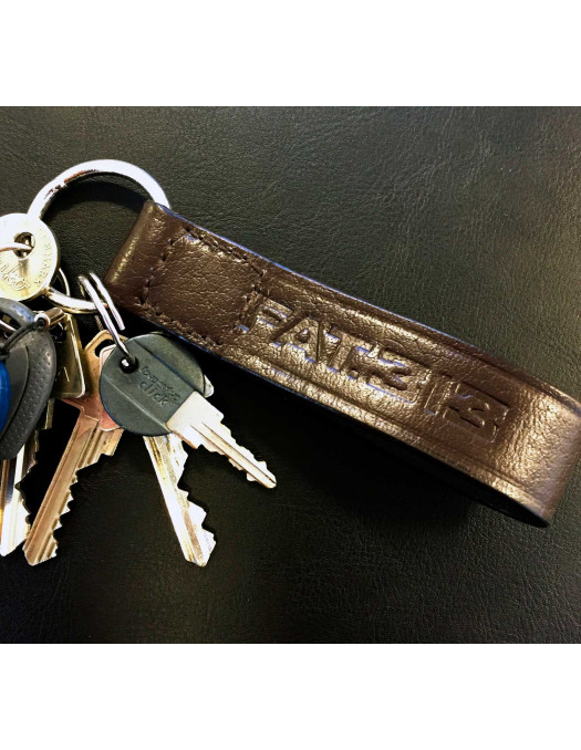 FAT313 Leather Keychain Embossed Logo...