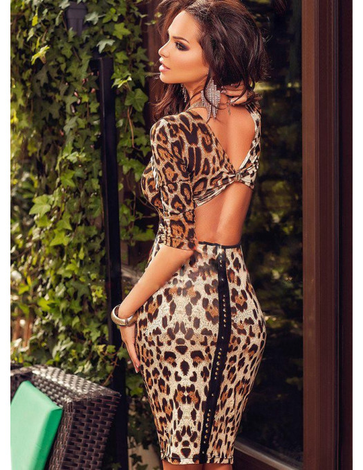 Leopardklänning