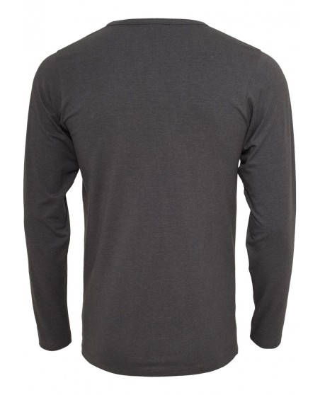 Fitted Stretch L/S Tee Charcoal