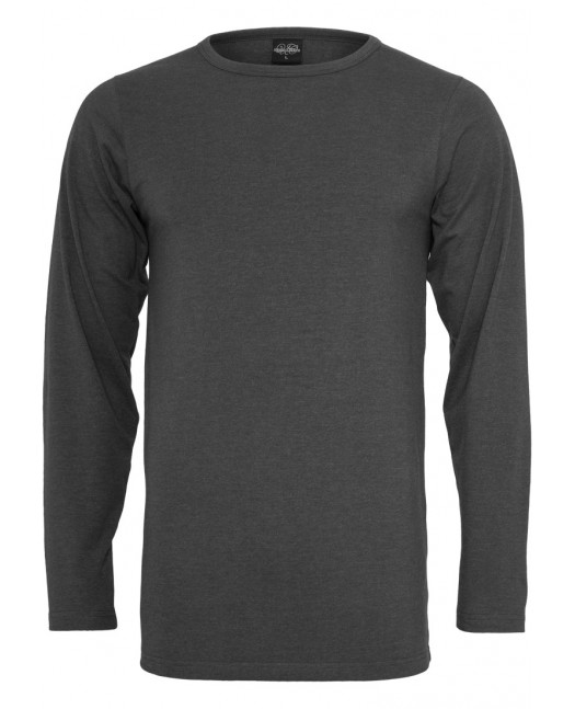 Fitted Stretch L/S Tee Charcoal