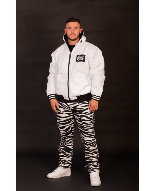 Animal Chino Byxor Zebra White