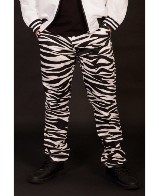 Animal Chino Byxor Zebra White