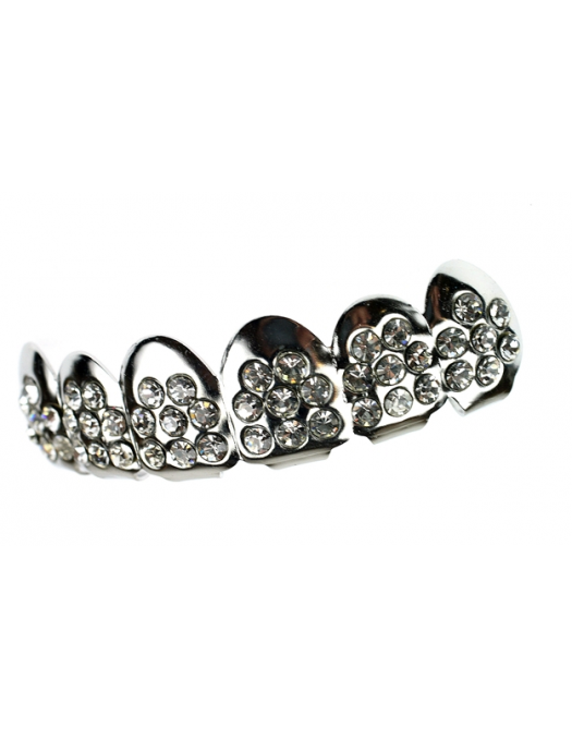 Sparkling Silver Grillz