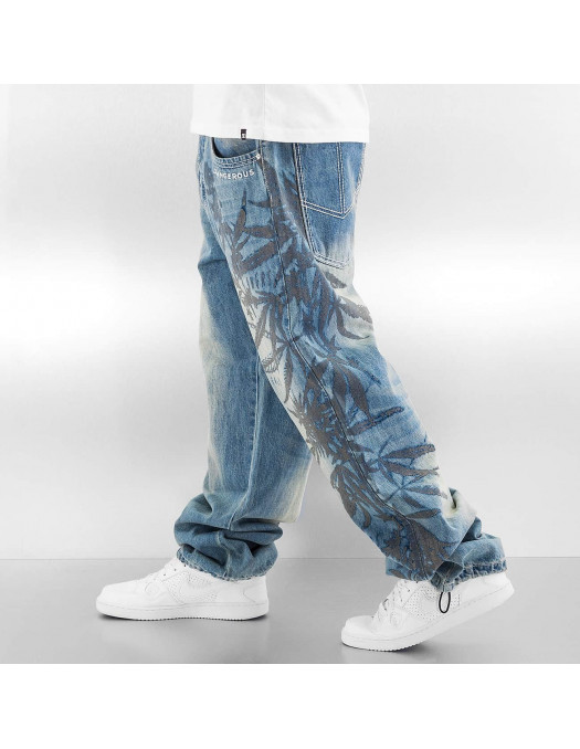 DNGRS Hemp Baggy Jeans Mid Blue