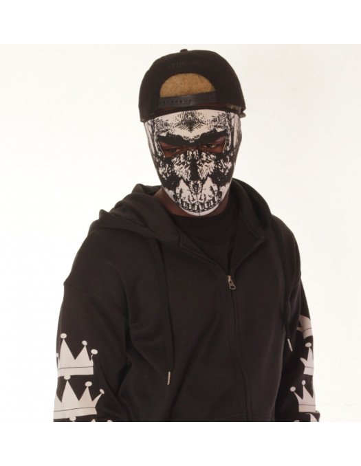 Covered Full Face Mask BlackNWhite