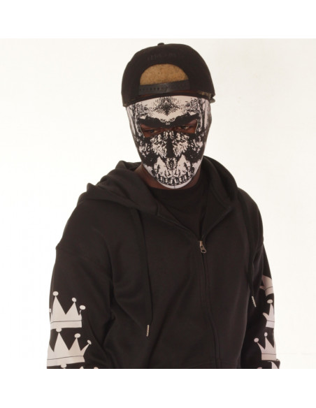Covered Full Face Mask BlackNWhite