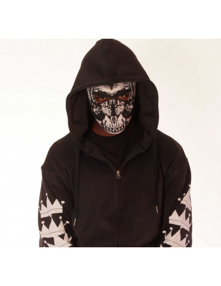 Covered Full Face Mask BlackNWhite