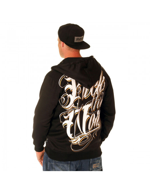 BSAT Fuck The World ZipHoodie Black/White/Gold