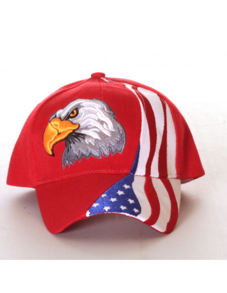 Baseball cap, US Eagle RødMANGLER BILLEDER