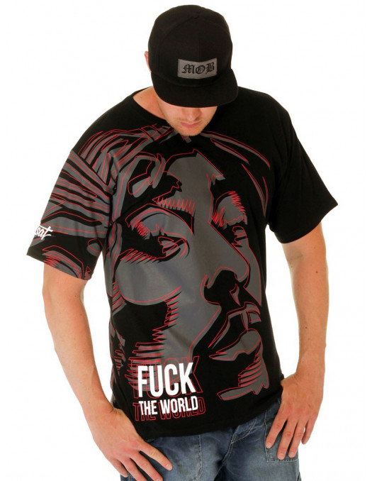 BSAT Tupac Art T-Shirt Black/Grey/Red