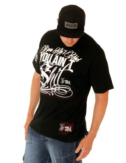 If You Ain't Rebel Tee BLack/White/Red