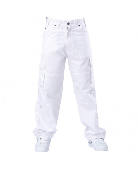 Townz Cargo Byxor vit
