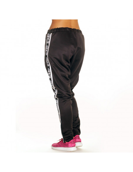 Endurance Track Pants Black with White Stripe by FAT313