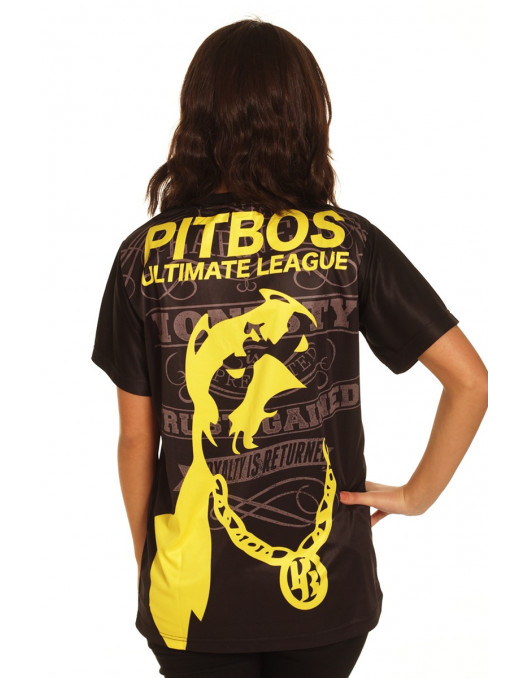 Pitbos Ultimate League female oversize T-Shirt BlackNYellow