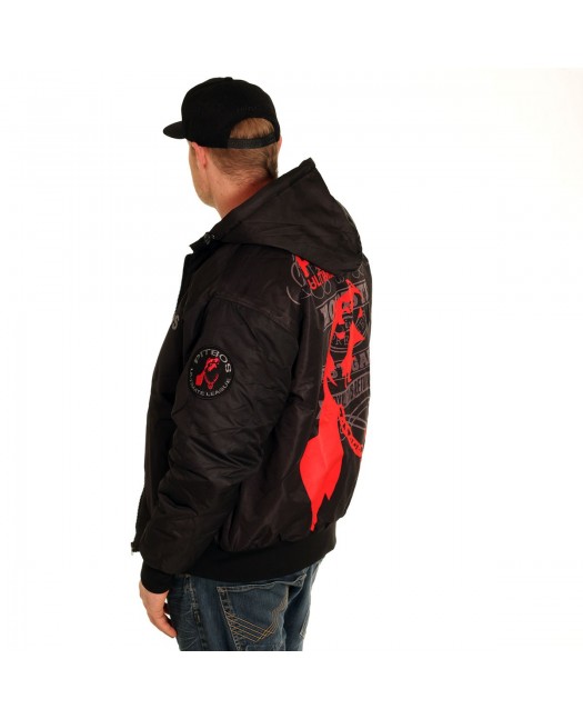 Pitbos Dog Vinter Jakke Svart/Rød