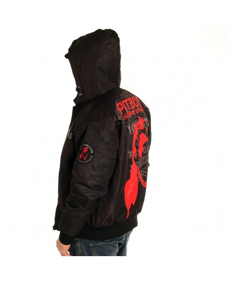 Pitbos Dog Vinter Jakke Svart/Rød