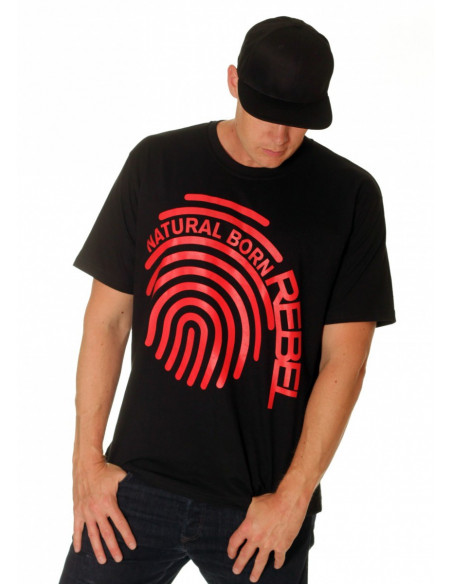 Natural Born Rebel Fingerprint T-skjore fra RBLS-UNTD