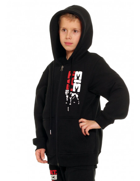 FAT.313 Kids Legend Standout ZipHoodie Black RedNWhite