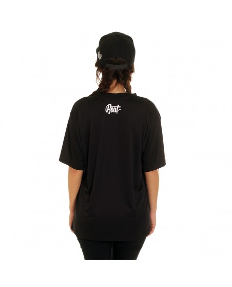 BSAT Baseball Chica Tee Black Ladies Oversize