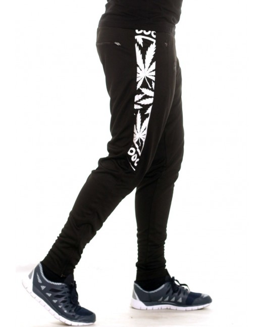 BSAT Smokin Track Pants BlackNWhite