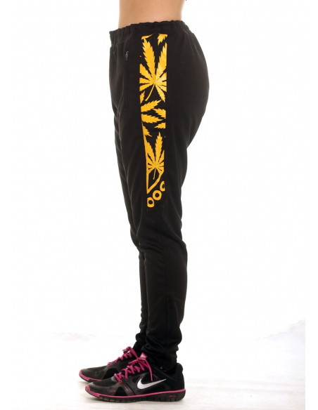 Smokin Track Pants Black YellowGold by BSAT